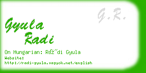 gyula radi business card